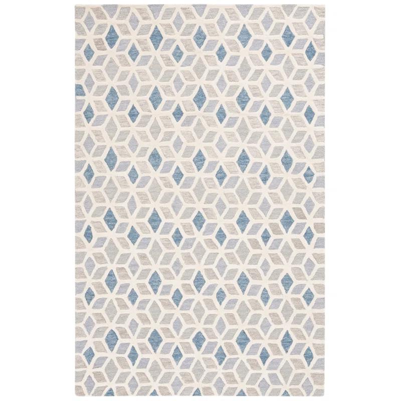 Safavieh Ebony Hand Tufted 80% Wool And 20% Cotton Geometric Rug