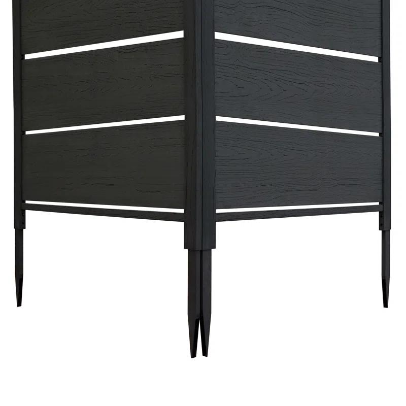 Enclo Enclo 4 ft H x 3.3 ft W Bessemer WoodTek Vinyl Charcoal Privacy Screen Kit (2 Panels)