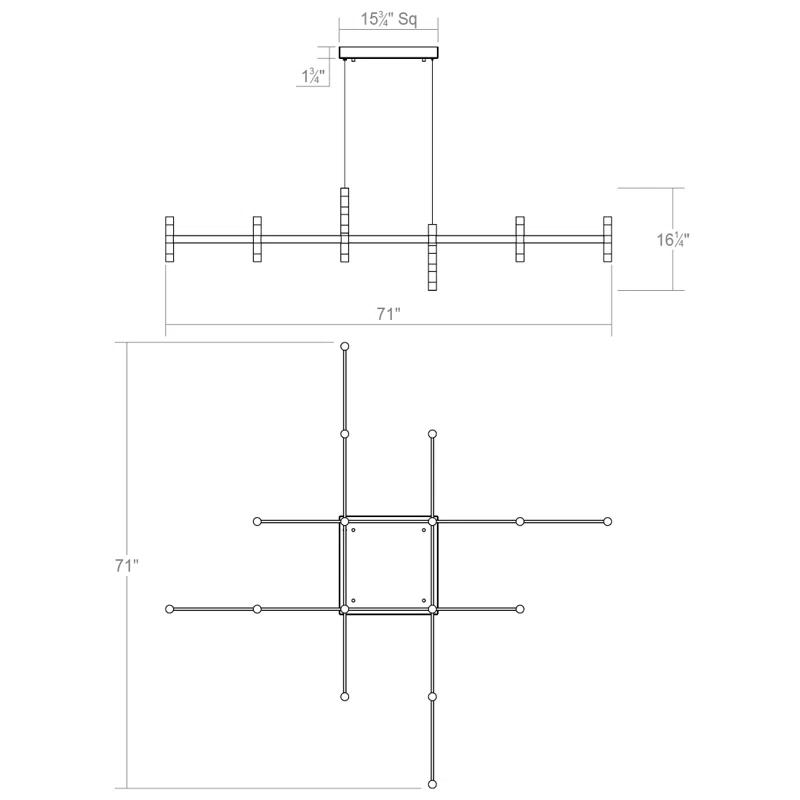 Systema Staccato 28 - Light LED Kitchen Island Pendant