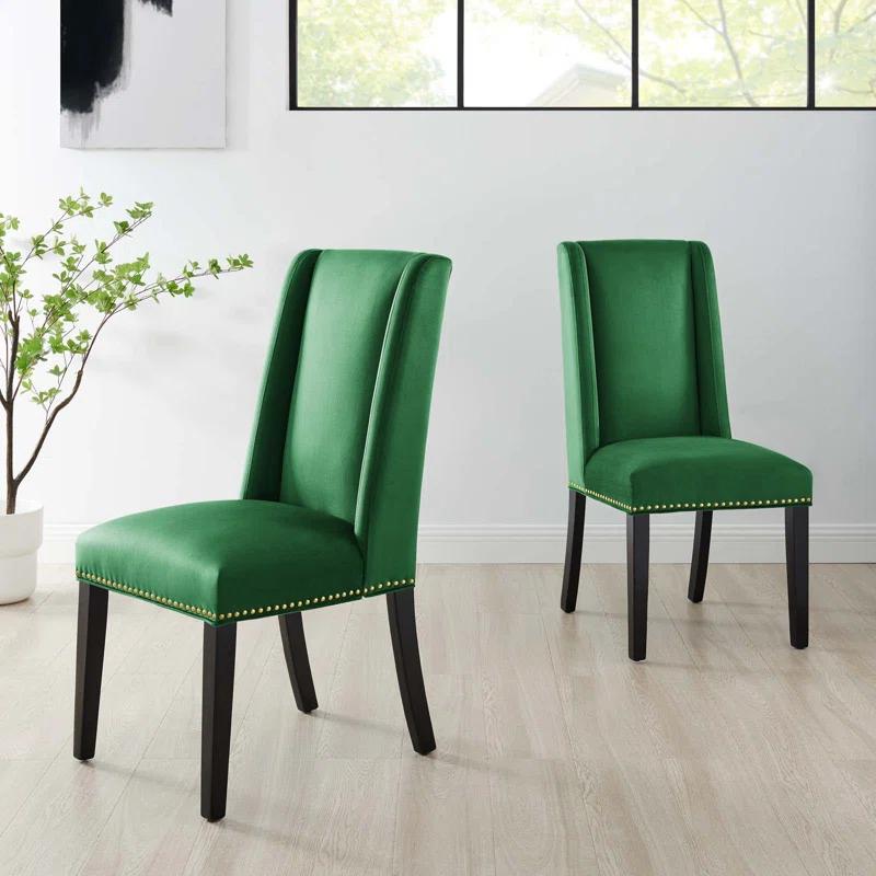 Modway Modway Baron Performance Velvet Dining Chairs - Set of 2