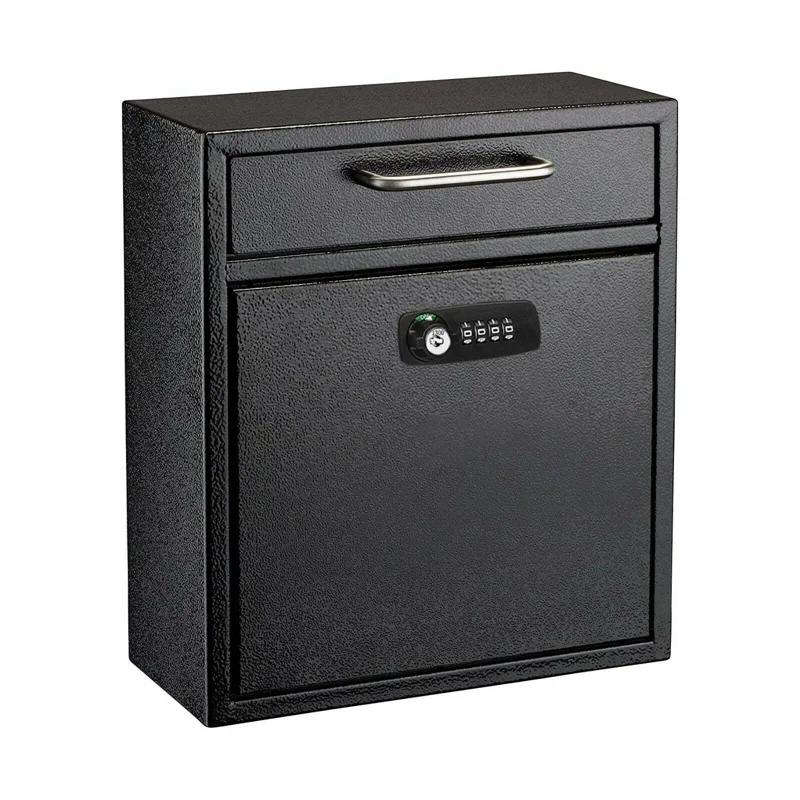 AdirOffice Wall-Mount Secure Drop Box Mailbox with Key and Combination Locking System