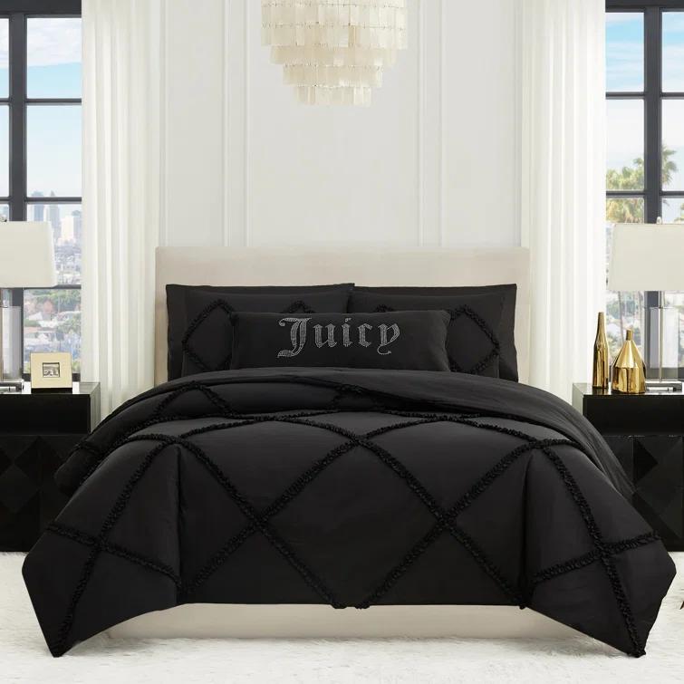 Juicy Couture Juicy Couture Diamond Ruffle Reversible Comforter & Shams Bedding Sets