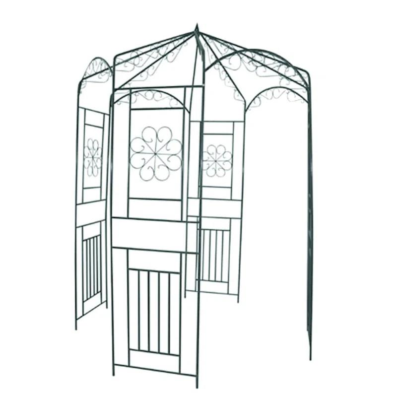 Winston Porter Anastashia 63" W Metal Arbor in Green