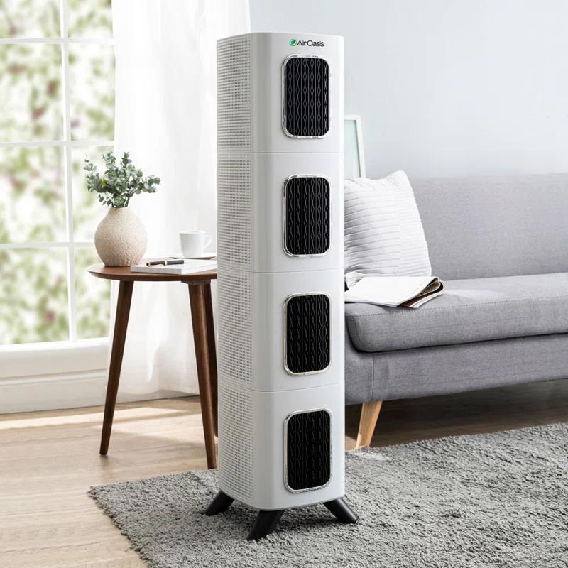 Air Oasis iAdaptAir 2.0 Pro 5-Stage True HEPA Filtration for Viruses, Mold, Dust, Smoke, Pollen & Odors with 2 year Filter Life, Ozone Free Bi-Polar Technology, WiFi Compatible, and up to, 5,474 Sq Ft of Clean Air.