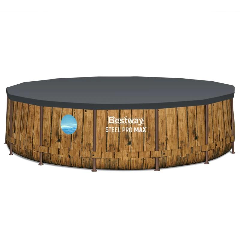 Bestway Bestway: Steel Pro MAX - Splashview Round Swimming Pool Set - 14' x 42", Above Ground