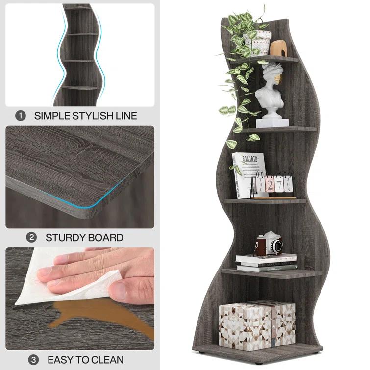 Millwood Pines Arhab Corner Bookcase