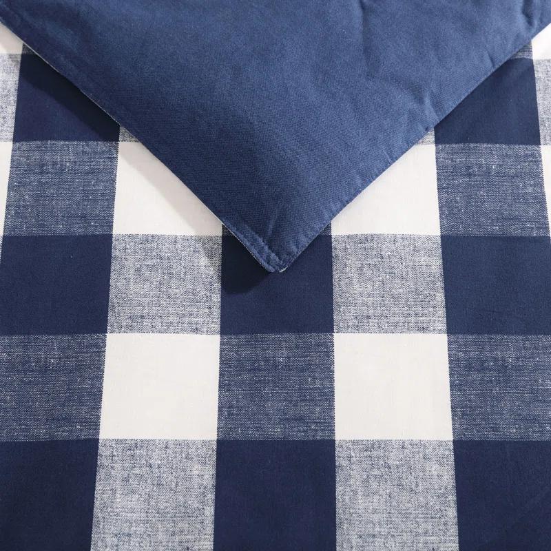 Eddie Bauer Eddie Bauer Lakehouse Plaid Blue Cotton Duvet Cover Set