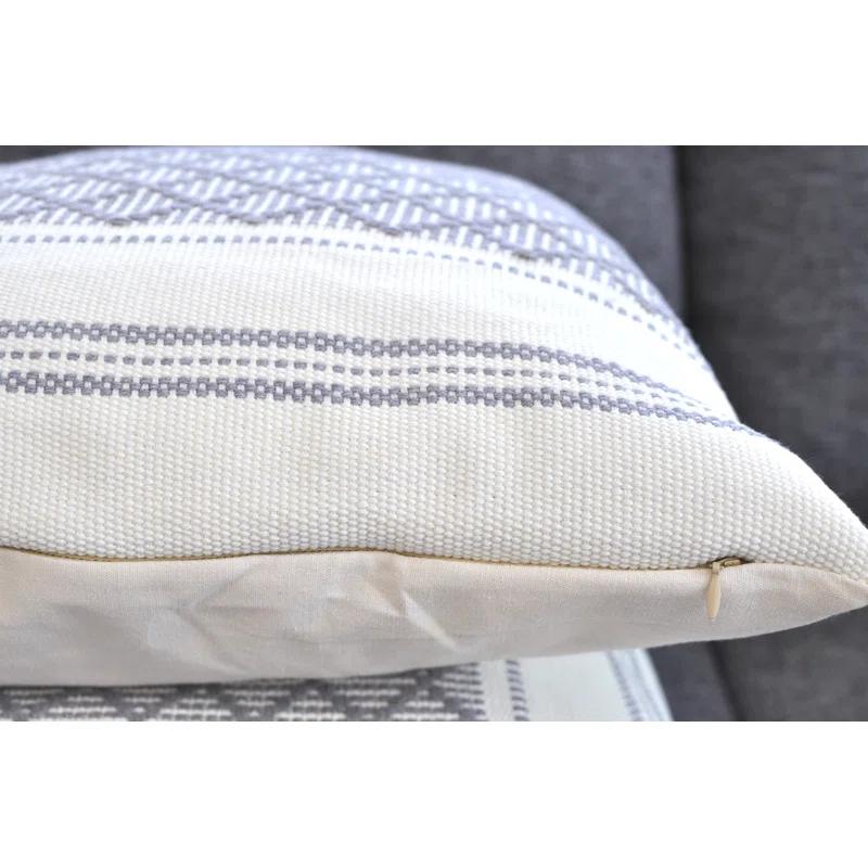 Dakota Fields Dorothene Outdoor Indoor  Pillow Covers Geometric Checkered Pattern, Plaid Woven Cushion Covers Pillow Cases (Set of 2)