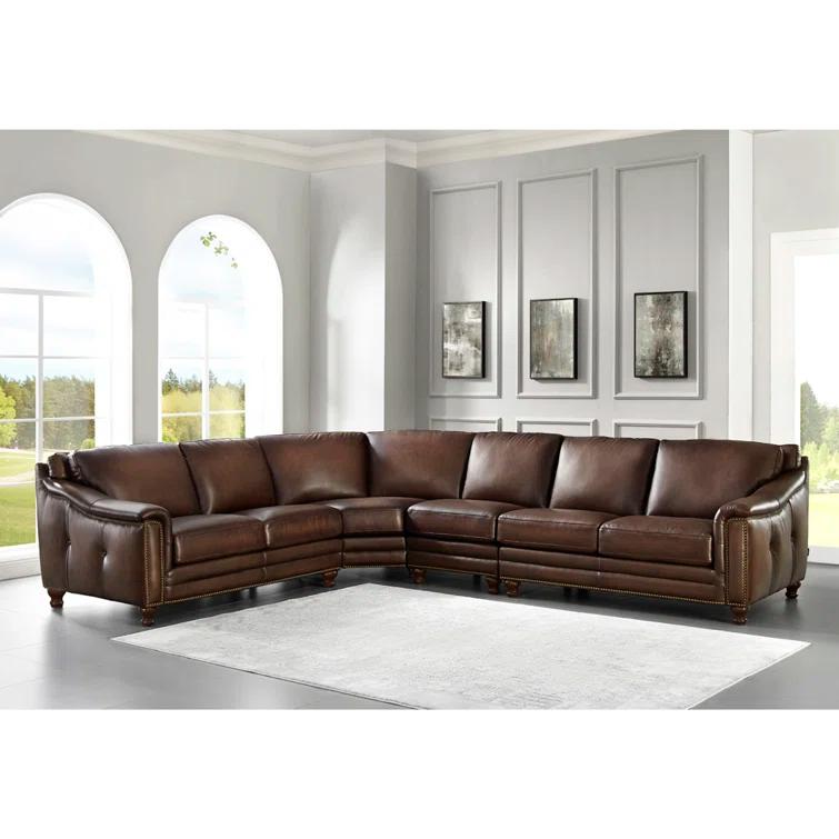 HYDELINE Belfast Leather Sectional