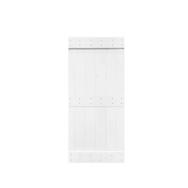 Calhome 84'' Solid Wood Paneled Painted without Installation Hardware Kit Barn Door