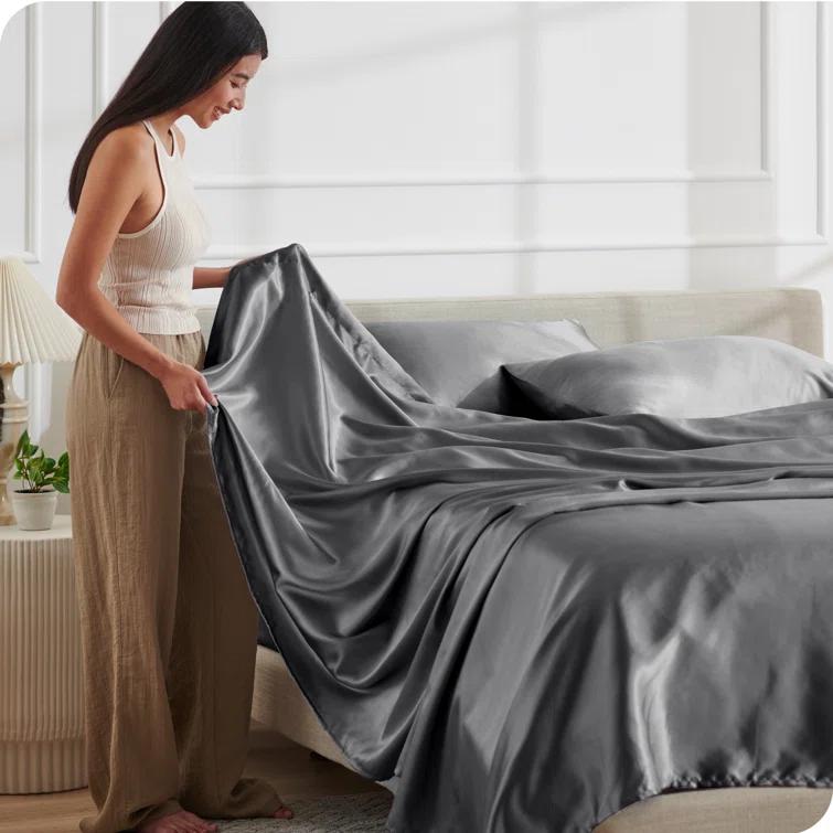 Bare Home Satin Sheet Set