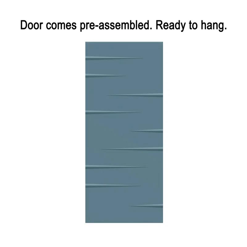 Calhome Paneled Manufactured Wood Painted Barn Door