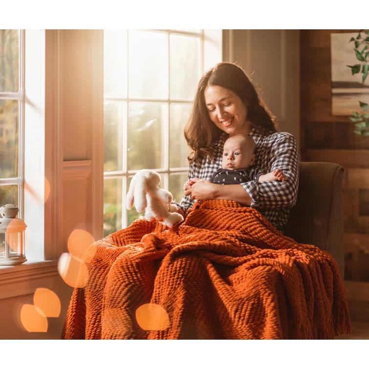 Chanasya Textured Knitted Throw