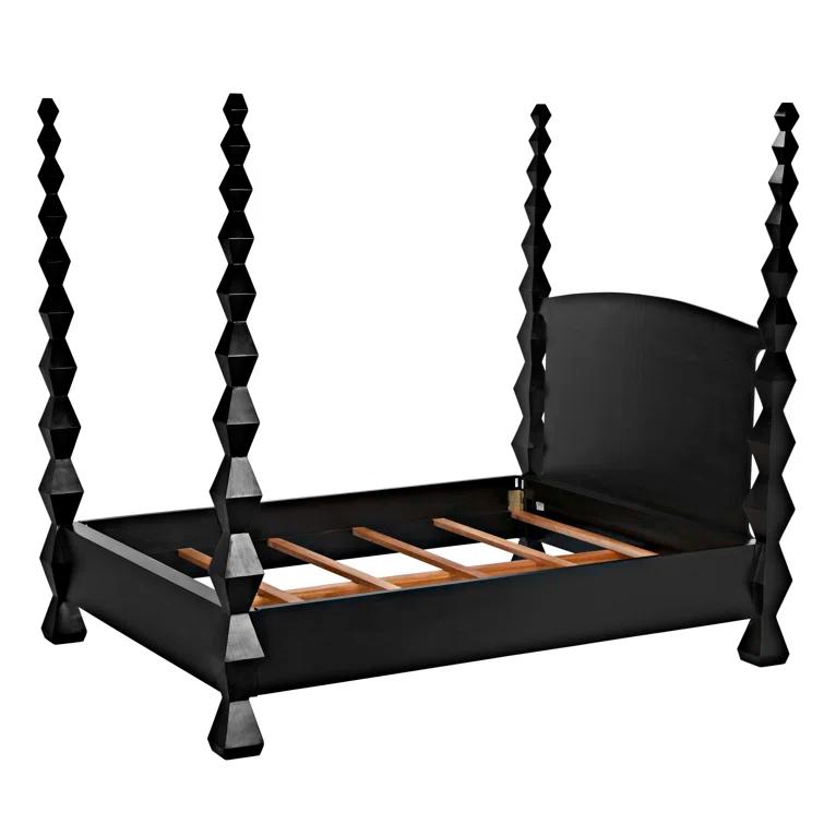 Noir Brancusi Solid Wood Four Poster Bed