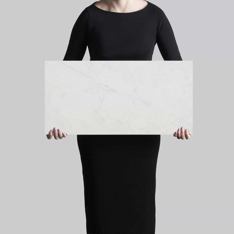 Bond Tile Saroshi 11.81 in. x 23.62 in. Matte Marble Look Porcelain Floor and Wall Tile (9.68 Sq. Ft. / Case)