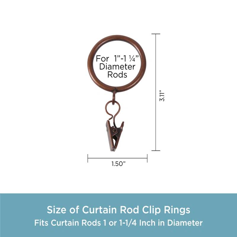 Kenney Kenney Clip Rings for 1" Diameter Curtain Rods