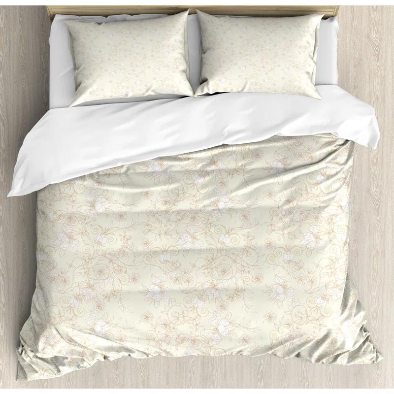 Ambesonne Traditional Floral Duvet Cover Set
