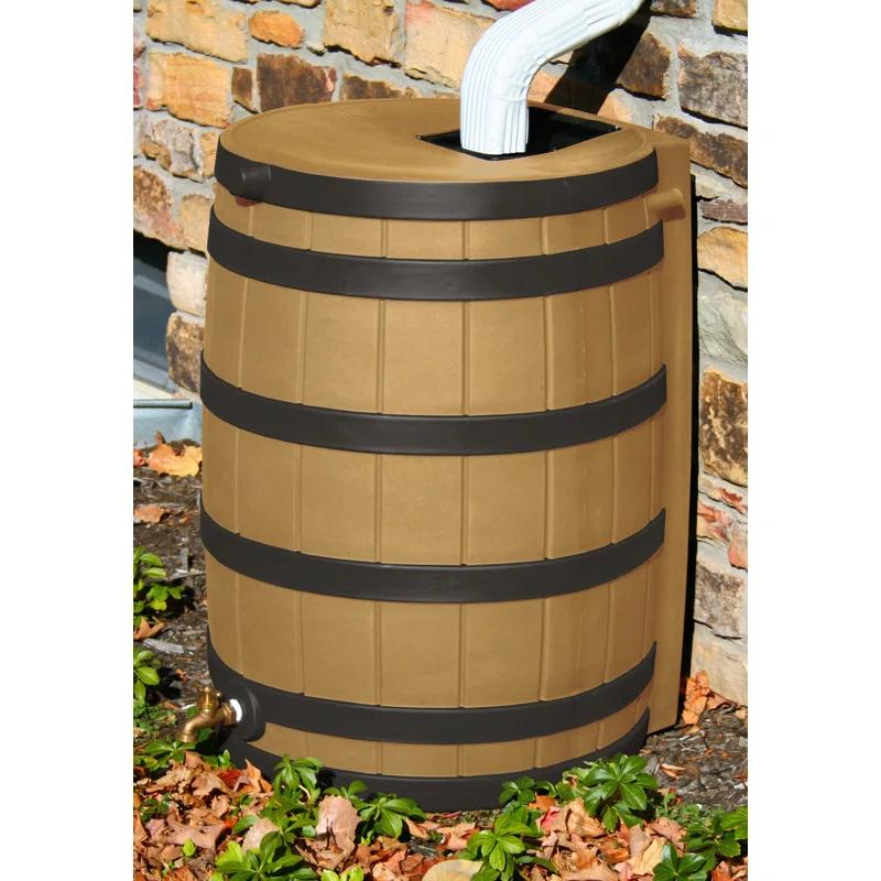 Good Ideas Good Ideas Rain Wizard Whiskey Style Rain Barrel with Overflow and Spigot