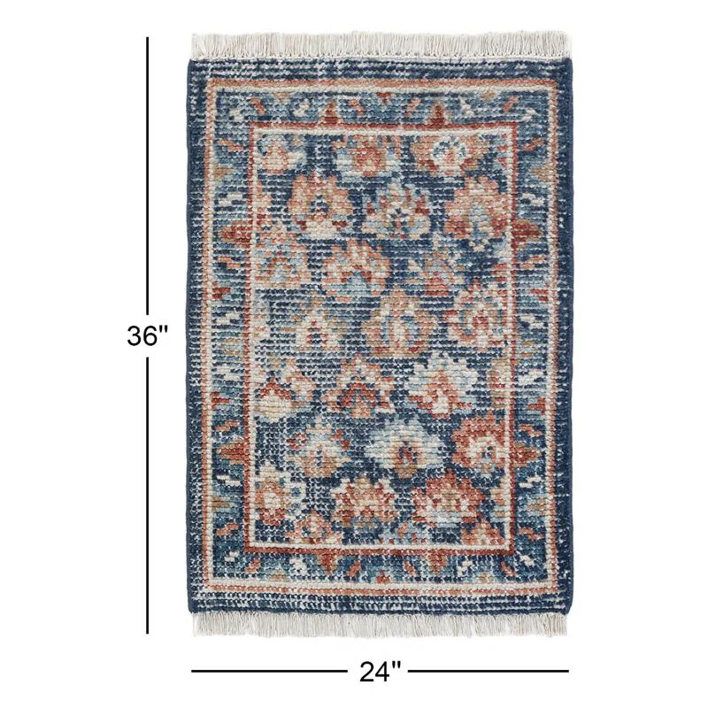 Birch Lane™ Hand Knotted Wool Floral Rug