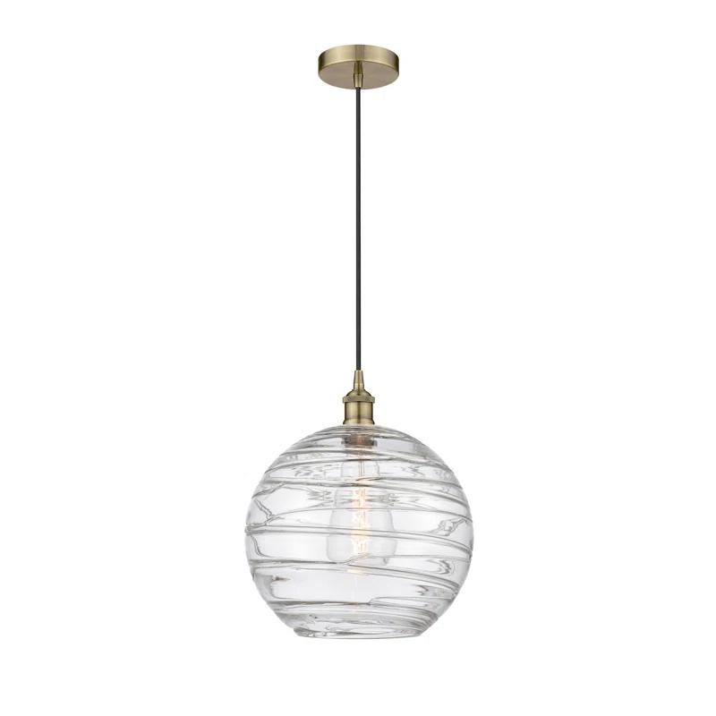 Innovations Lighting Athens Deco Swirl 1 - Light Single Drop Pendant Pendant