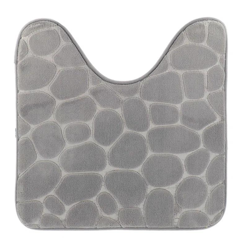 Evideco Contour Bath Rug Memory Foam Mat 3D Pebble 20”L x 20”W