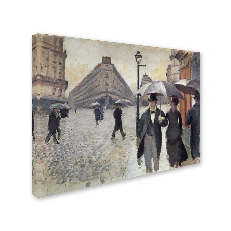 Trademark Fine Art " Rainy Day In Paris " by Gustave Caillebotte