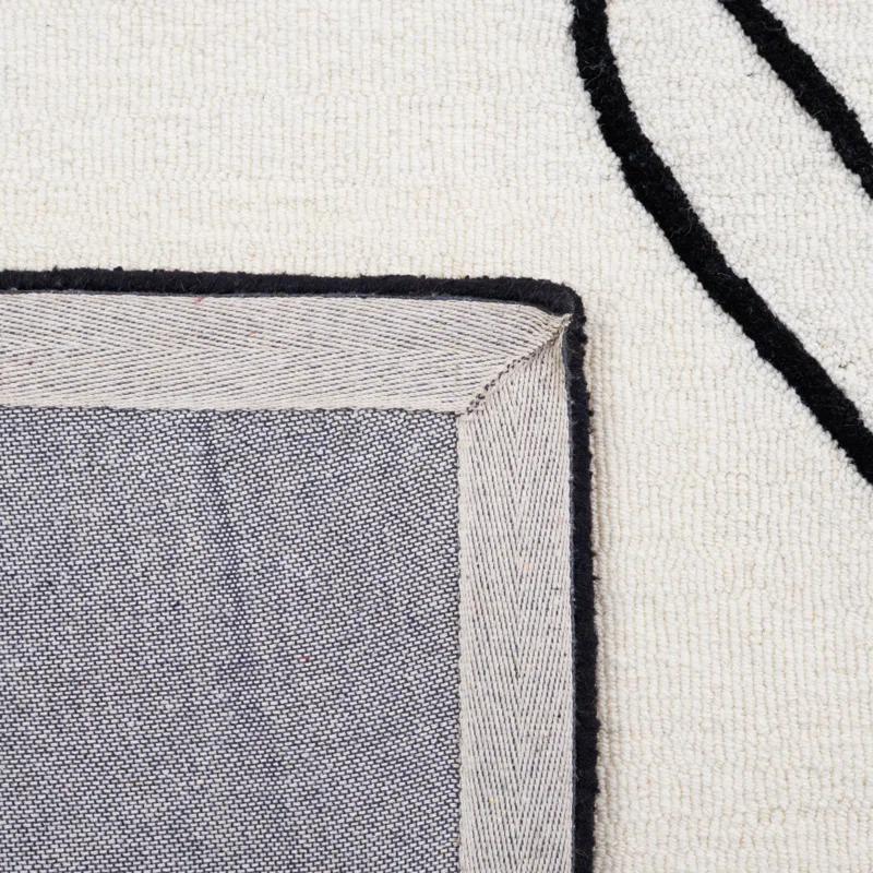 Felipe Handmade Wool Ivory/Black Rug