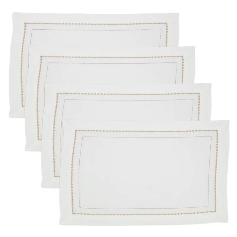 Polyester No Pattern Rectangle Placemat (Set of 4)