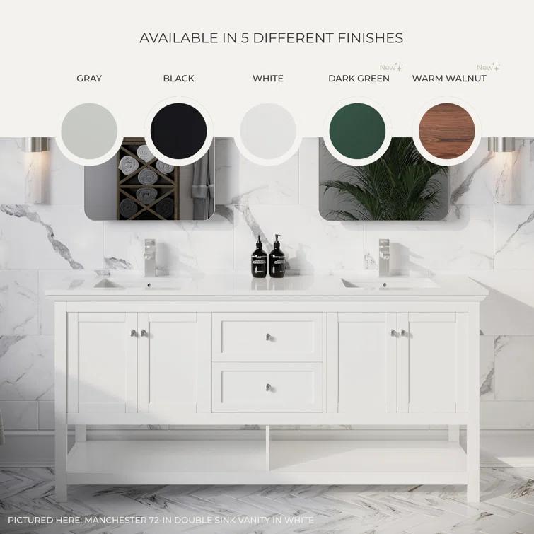 Fresca Manchester 30" Freestanding Single Sink Bathroom Vanity with Integrated Sink (Faucet Not Included)