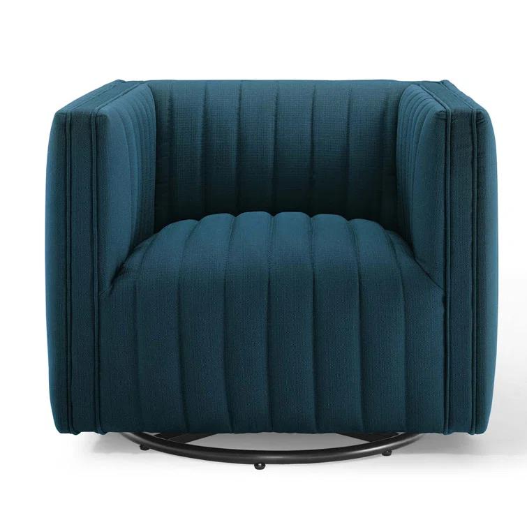 Modway Conjure Channel Tufted Performance Velvet Swivel Armchair
