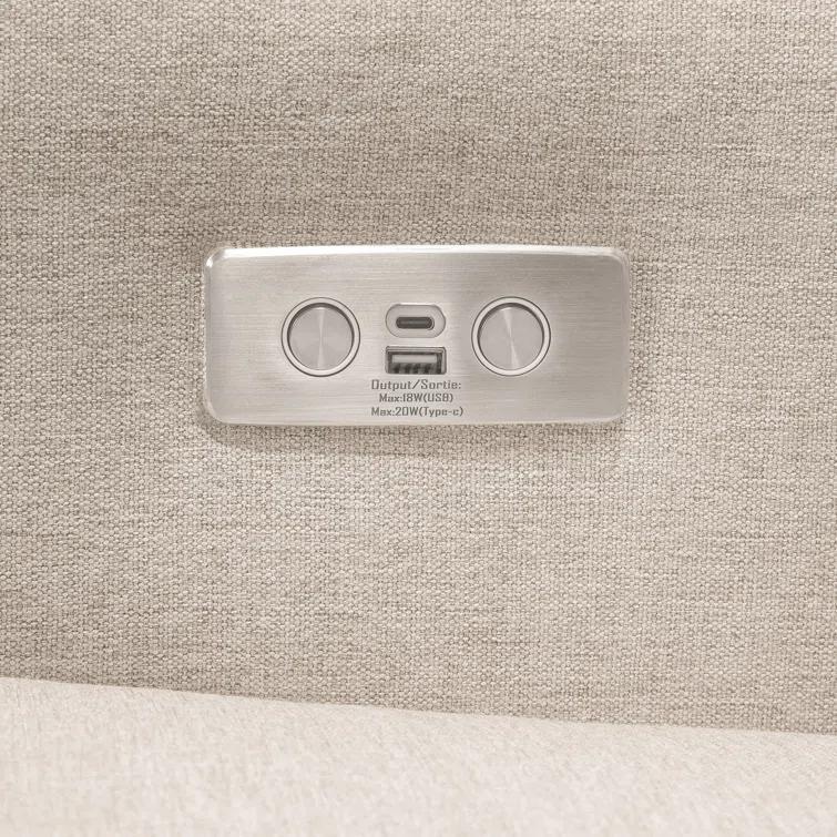 Sigi Electronic Recliner And Glider In Eco-Performance Fabric With USB Port | Water Repellent & Stain Resistant