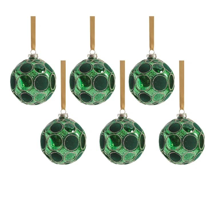 Rosdorf Park Serenity 6-Piece Set Matte Frosted Glass Ball Ornaments | Wayfair