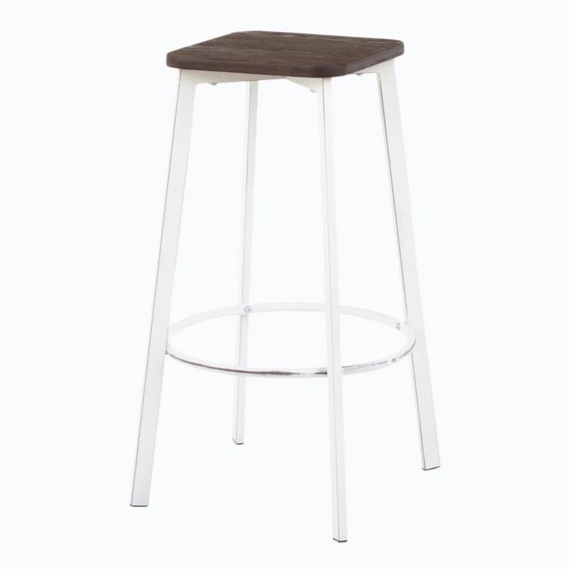 Wenty Clara Upholstered Counter Stool with Metal Frame (Set of 2)