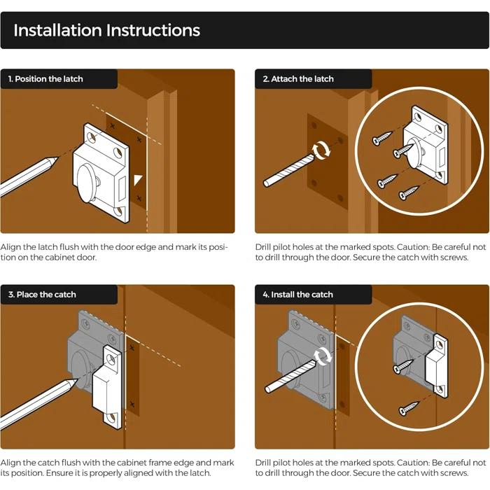 UNIQANTIQ HARDWARE SUPPLY Cabinet Door Latch