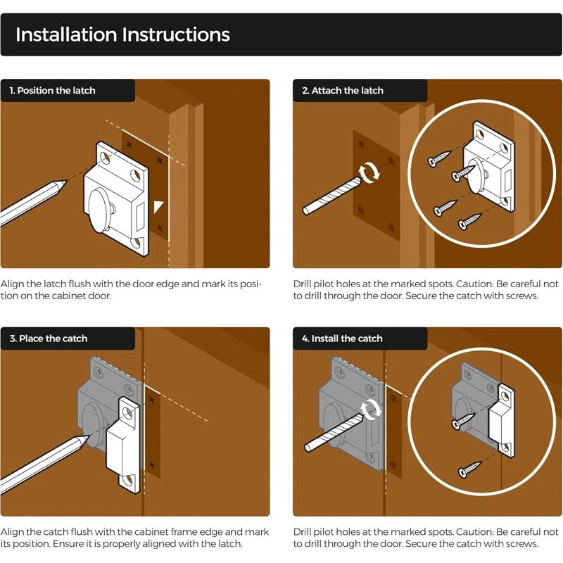 UNIQANTIQ HARDWARE SUPPLY Cabinet Door Latch