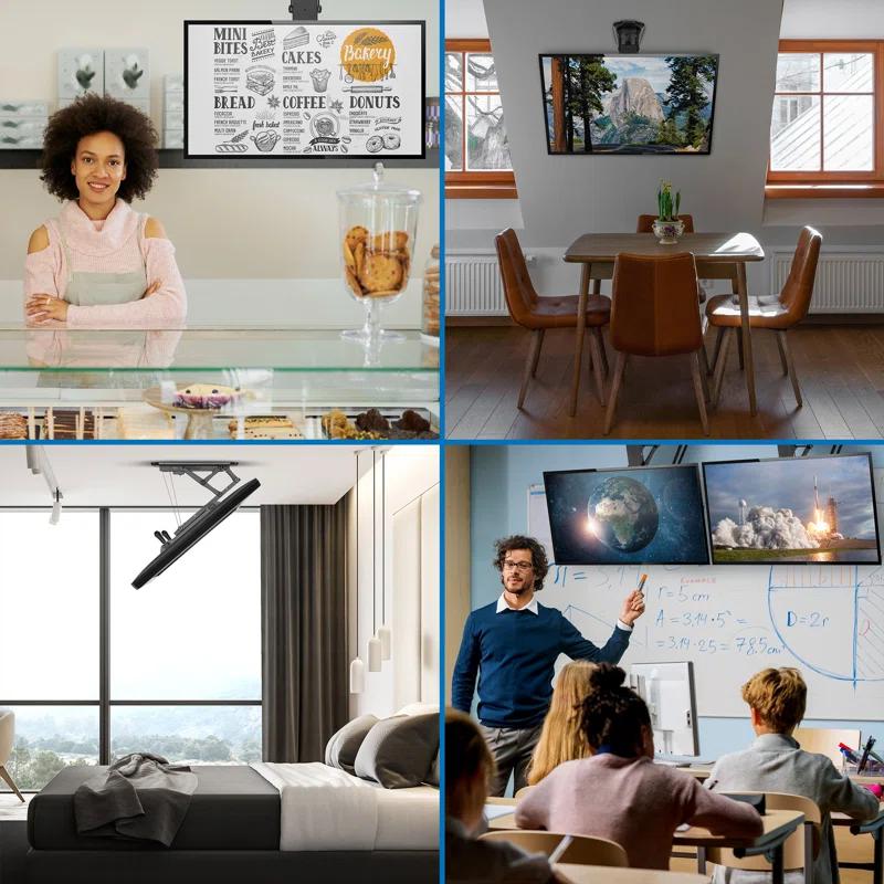 Mount-it Mount-It Black Motorized Ceiling Mount for Screens Holds up to 77 Lb. lbs