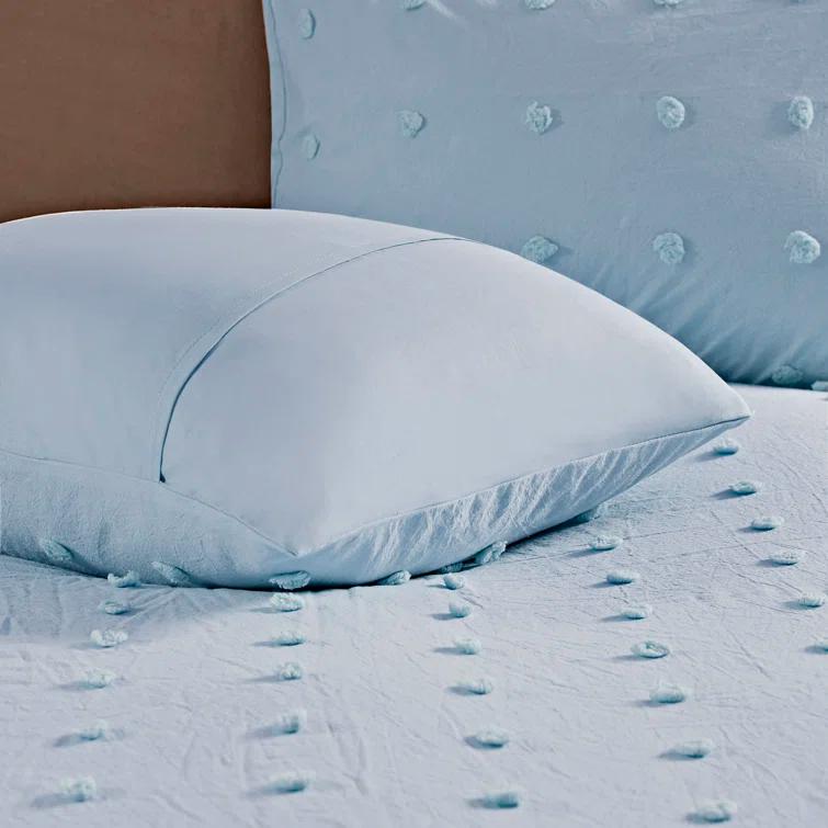Intelligent Design Brooklyn Cotton Jacquard Comforter Set with Euro Shams and Throw Pillows