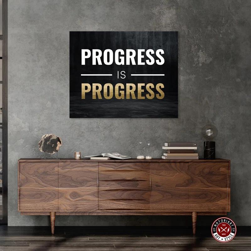 Notori Art Progress Is Progress Canvas Motivational Quotes Print By Notoriart