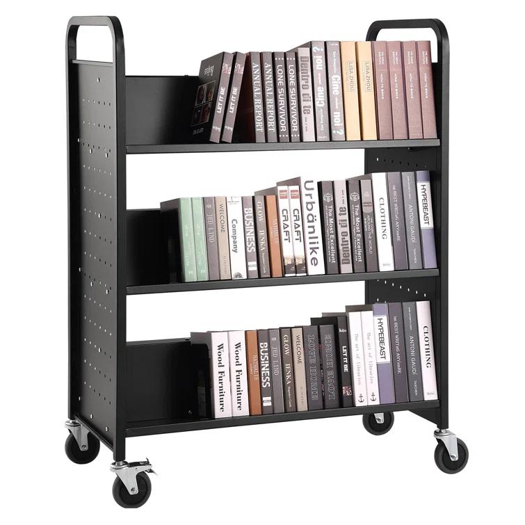 Stellweilan Tessberg 49.2'' H Book Cart with Wheels