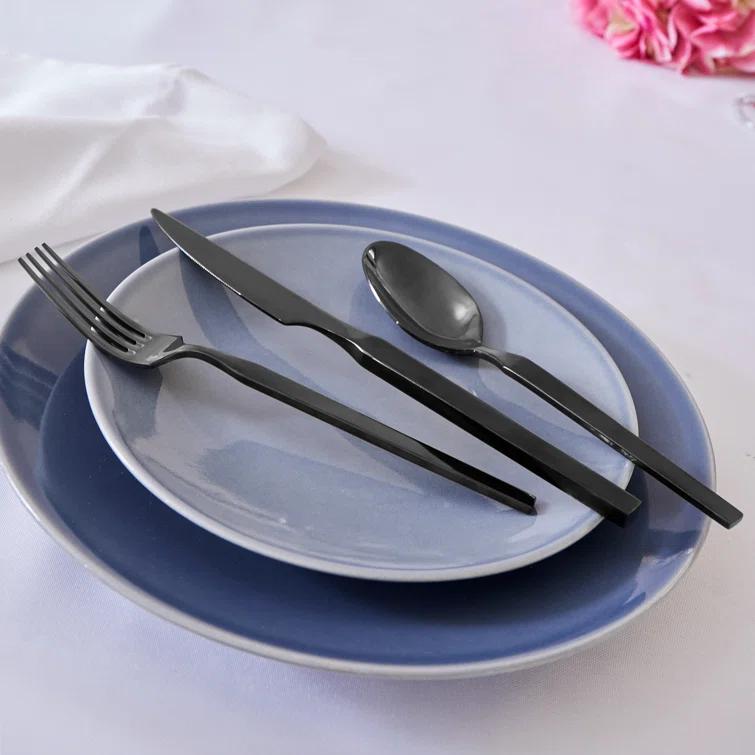 Godinger Silver Art Co Oliver Mirrored 18/10 Stainless Steel Flatware 20 Piece, Service For 4