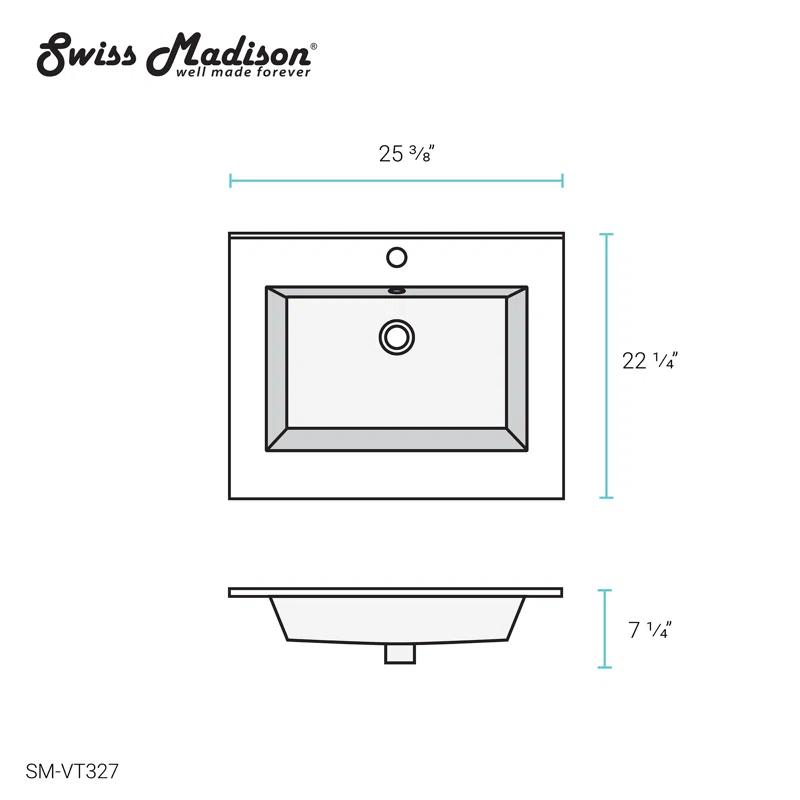 Voltaire 25" Single Bathroom Vanity Top