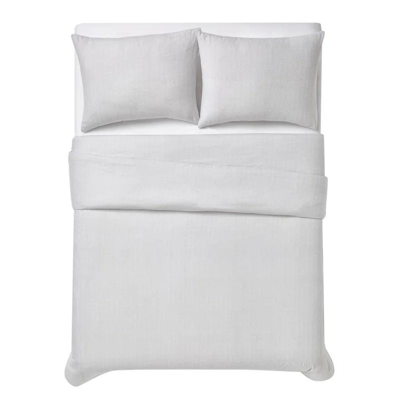 London Fog London Fog Herringbone Flannel Duvet Cover Set