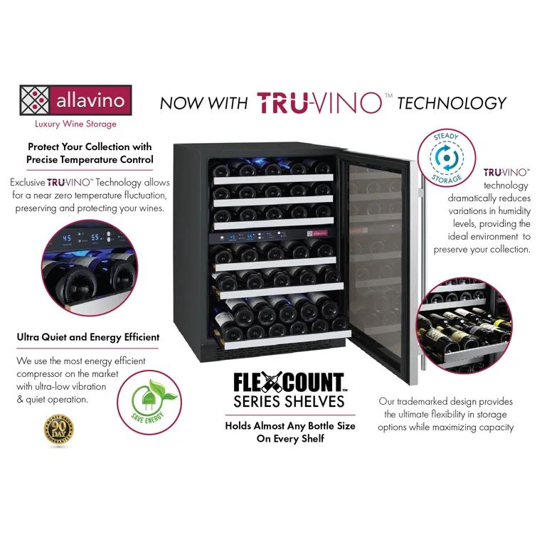 Allavino Allavino Dual Zone 23.4'' 56 Bottle Wine Refrigerator