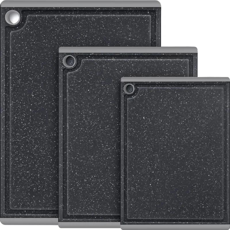 Plastic Cutting Coards For Kitchen, 3-Piece Large Cutting Board Set Dishwasher Safe Chopping Boards With Non-Slip Feet And Juice Grooves