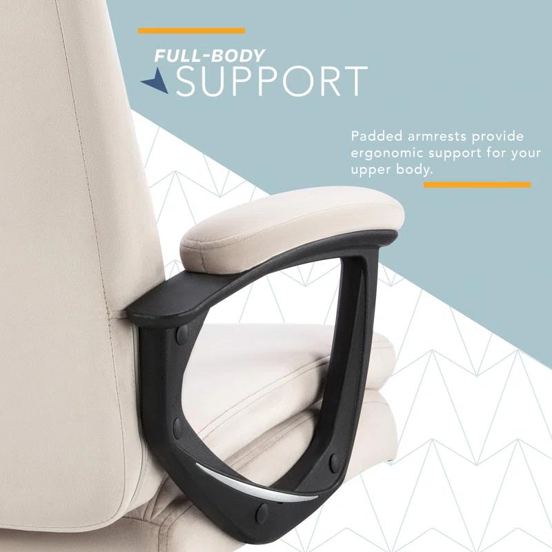 CLICK365 Click365 Classic Comfort Executive Office Chair, Ergonomic Mid-Back, Double-Layer Seat Cushion