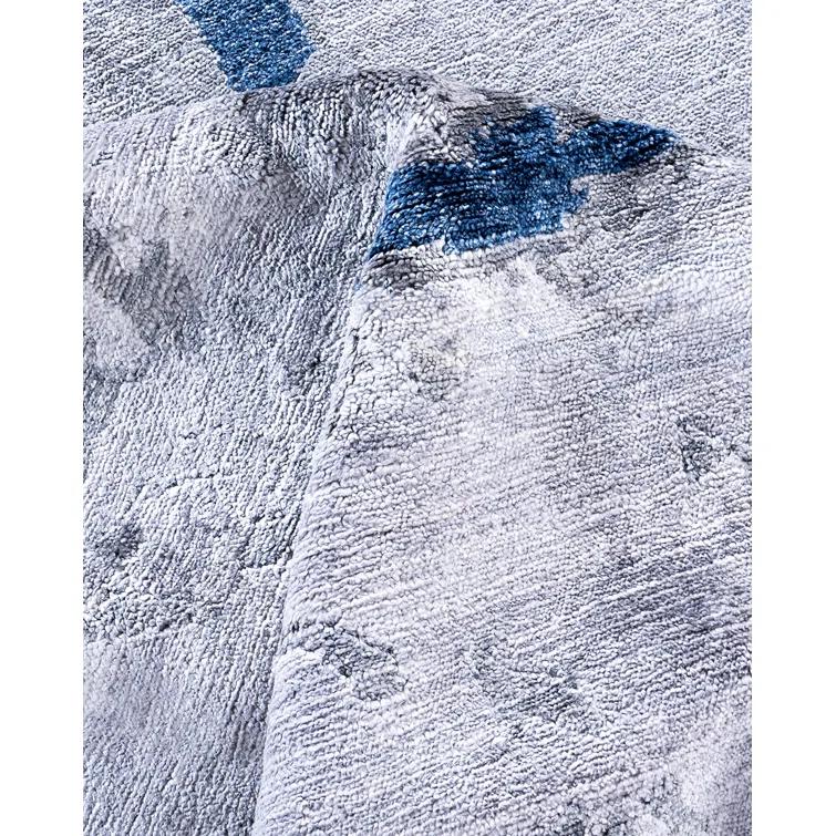 Solo Rugs Modern One-of-a-Kind Hand-Knotted Area Rug - Gray, 9' 1" x 12' 1" | Wayfair