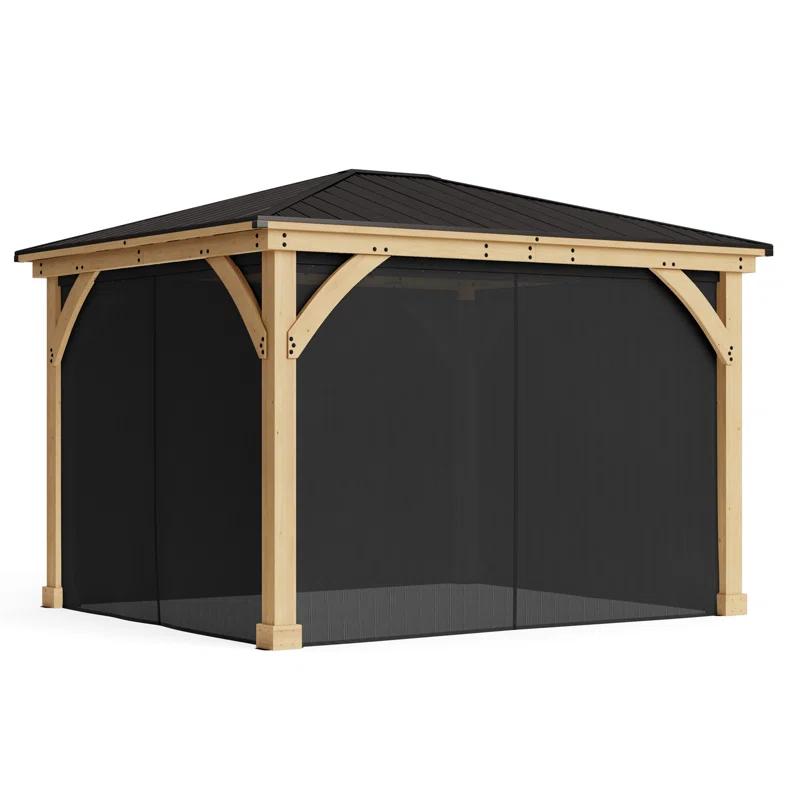 Yardistry 11 ft. x 13 ft. Meridian Carolina Pavilion Mosquito Mesh Kit