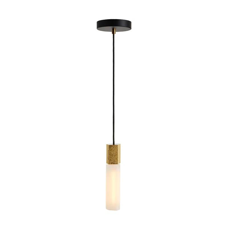 Tala Basalt Single Pendant Light - Brass