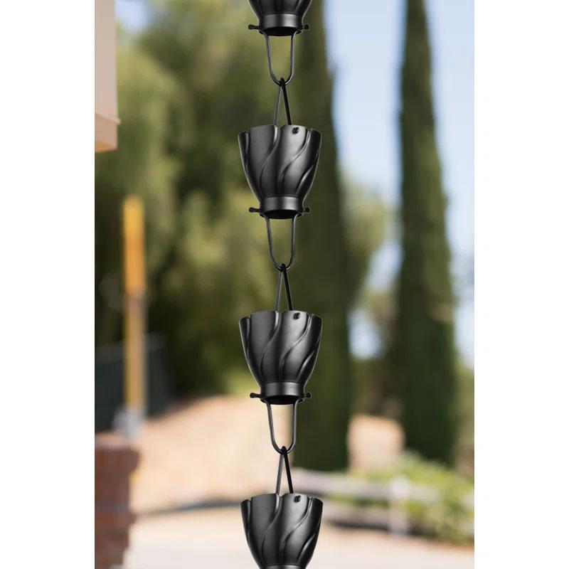 Monarch Rain Chains Aluminum Akira Rain Chain Replacement Downspout for Gutters