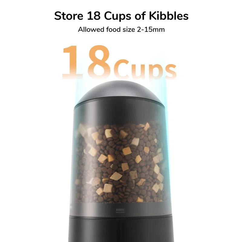 Automatic Cat Feeder, 2 In 1 Automatic Pet Feeders With Camera And Audio, Support DIY Meals And Timed Control Wifi Cat Food Dispenser, Suit For Cat And Dog